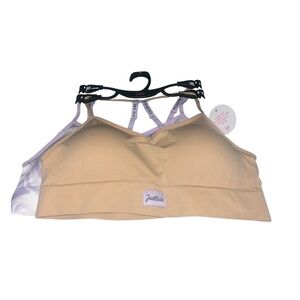 Justice Tan and Purple Kids Bralette Set